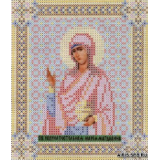 СБИ-015 Схема для вышивания бисером иконы 'Чарівна мить' 'Мария', 12*14 см