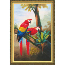 51246 Картина со стразами 5D 'Два попугая', 54x75см