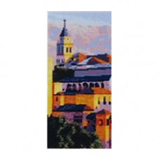 F0804 Мозаика 'В городе' 17*40 см. (холст 20*43см), Cristal