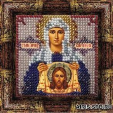 059ПМИ Набор для вышивания бисером 'Вышивальная мозаика' Икона 'Св. Муч. Вероника (Виринея)', 6,5*6,5 см