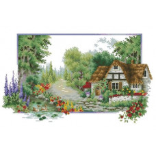 7528 Мозаика Cristal 'Домик в лесу 2', 65*40 см
