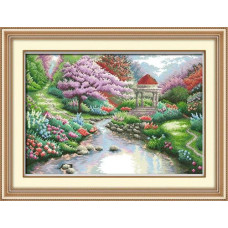 1312 Мозаика Cristal 'Беседка у реки', 73*50 см