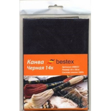 Канва Aida 14 чёрная 50x50 см, Bestex