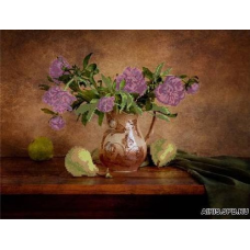 70020 Канва с рисунком Gluriya 'Пионы с грушами' 42*32 см