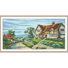 7018 Мозаика Cristal 'Дом у моря', 55*42 см