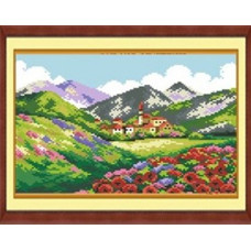 7508 Мозаика Cristal 'Город в горах', 35*30 см