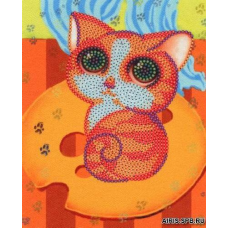 В1060 Канва с рисунком Alisena 'Котик', 12*15 см
