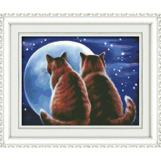 1340 Мозаика Cristal 'Влюбленные коты', 50*40 см