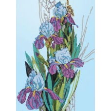 В1027 Канва с рисунком Alisena 'Ирисы', 18*25 см