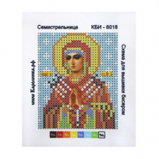 КБИ-6018 Канва с рисунком для бисера 'Семистрельница', А6
