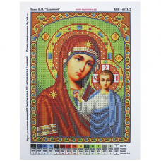 КБИ-4023/2 Канва с рисунком для бисера Икона 'Божья Матерь Казанская', А4
