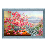 АЖ-1823 Картина стразами «Букет сакуры» 60*40см