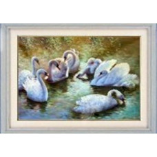 1073 Мозаика Cristal 'Лебеди', 53*41 см