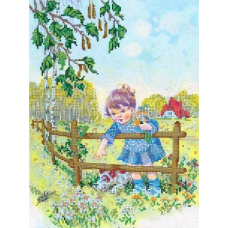 В1123 Канва с рисунком Alisena 'Летний день', 25*33 cм