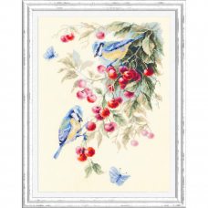130-021 Синицы и вишня