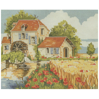 MRMK1975-4854 Набор для вышивания MARGOT 'Мельница в маках' 45*50см