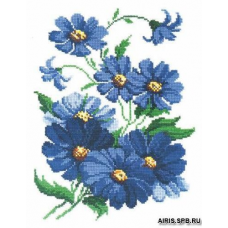 733 (Т-30) Набор для вышивания 'РС-Студия' 'Синие цветочки', 29*20 см